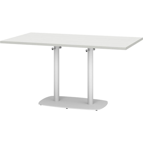 【別途送料あり】アイリスチトセ（IRIS）　カフェテーブル　ホワイトベース脚　スクエア天板　W1200XD750XH720　ホワイト　【品番：CAFT-B2-K1275-MW-W】