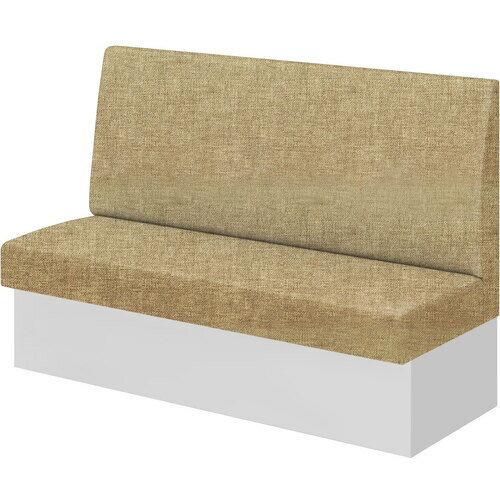 【法人限定】アイリスチトセ（IRIS）　システムソファ　背面化粧あり　W1800　布張り　グレージュ／土台　ホワイト　【品番：FDFRSN-B-1860-F GTN10 KT102】