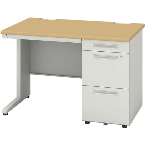 【別途送料あり】アイリスチトセ（IRIS）　片袖机　SSDH　デスク　W1100　ナチュラル　【品番：SSDH-11..