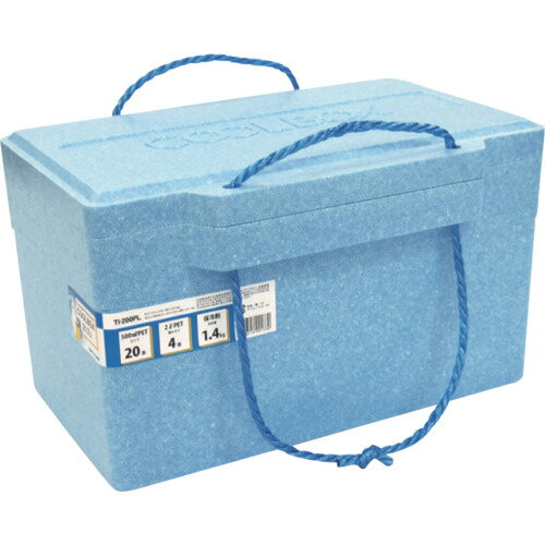 石山 発泡クーラーボックス 発泡クーラーボックスTi-200PL ダークブルー 475X335X284 【品番：11001160】