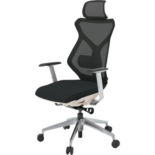 【別途送料あり】イトーキ（ITOKI） セクアチェア エクストラハイバック ベースカラーZW T型肘 張地 ブラック 【品番：KG-355JV1-ZWT1】