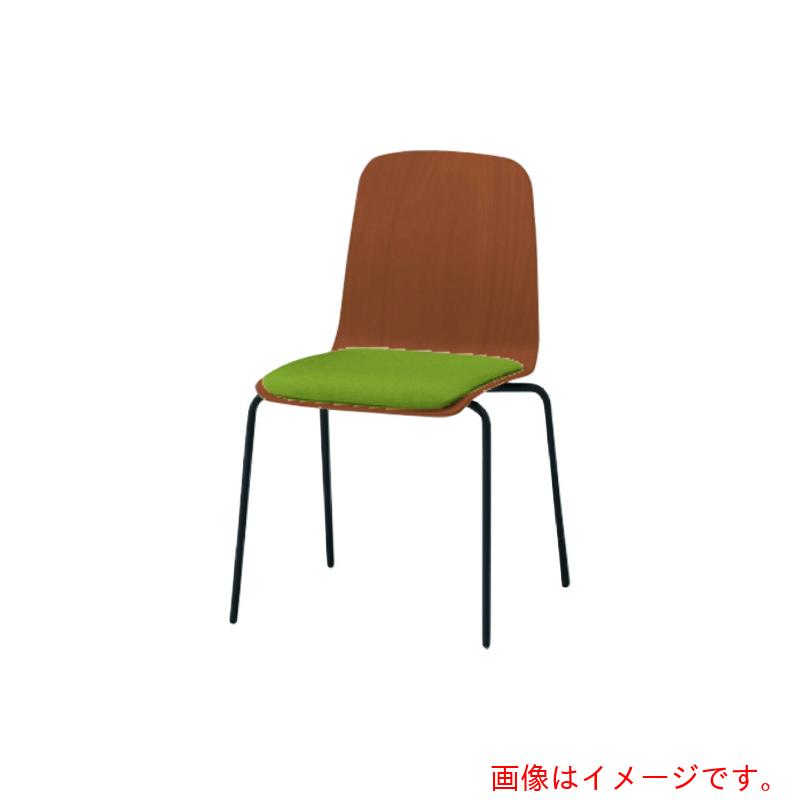 イトーキ（ITOKI） ノットワーク背座一体チェア座パッド付 背座ラスティックビーチM・脚サテンブラック・ウレタンレザーパンプキンイエロー 【品番：KLL-120DK-TTY8】