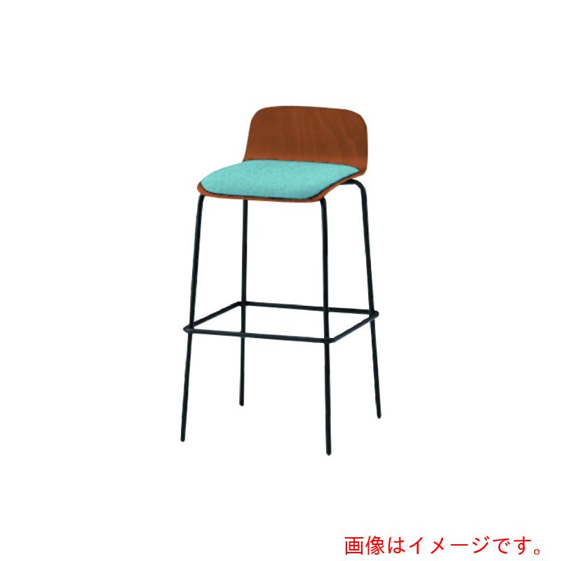 イトーキ（ITOKI） ノットワークハイチェア座パッド付 背座ラスティックビーチM・脚サテンブラック・ウレタンレザーインディゴブルー 【品番：KLL-123DK-TTN2】