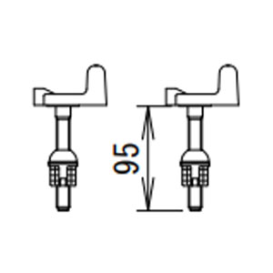 ジャニス工業　普通便座用ヒンジ一式　オフホワイト　【品番：MEP62216 BN8】