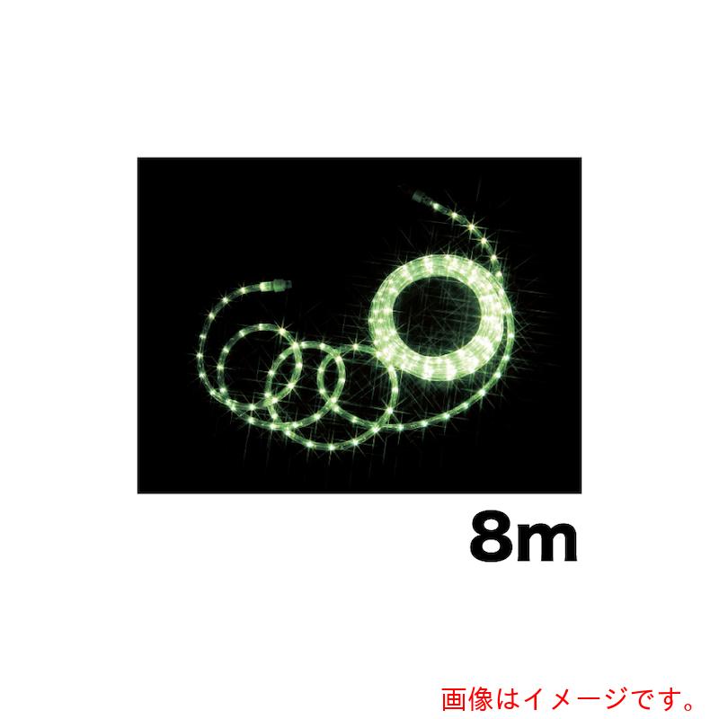 特長 ●コネクタ形状を変更し、耐候性と信頼性が向上しています。 ●長さ・カラー共に豊富なバリエーションです。 ●コントローラーで、交互点滅・全点灯等の点滅パターン切替が可能です。 ●隣り合うLEDが交互に点滅します。 ●コントローラーで点滅パターンを切替できます。 ●全LEDが連続点灯します。 ●コントローラーの全点灯モードやAC-DC変換器で全点灯できます。 ●専用の部品を組み合わせて使用、組換え、追加が簡単にできます。 ●屋外使用可の防雨型です。 ●AC100Vを安全な24Vへ変換します。 仕様 ●光源色：ミントグリーン・ミントグリーン ●質量(kg)：1.4 ●長さ(m)：8 ●定格消費電力(W)：10 ●使用環境条件(℃)：-10-40常湿屋外仕様IP44 ●定格電圧：AC100V 50/60Hz ●定格入力容量(VA)：60 ●2次出力電圧(V)：24 ●制御パターン数：8パターン(全点灯含む) ●LED発光間隔：40mm交互配列 ●最大連接長(m)：最大50 ●最大連接容量(VA)：60 ●ロッド直径(mm)：ロッド径13、コネクタ径27 ●ロッド曲げ半径：最小半径20mmまで ●ロッド(LED)寿命：10000時間(使用条件、環境により変わります) ●入力電力(VA)：11 ●入力電流(A)：0.45 ●LEDソフトネオン ●新仕様コネクタ採用、耐候性・信頼性向上 ●スタンダードタイプ 材質 ●ロッド：PVC塩化ビニール樹脂 質量・質量単位 ●1.37kg 注意事項 ●入力電力は、AC-ACアダプタ入力容量値としています。各色、配線系統により異なります。 【メーカー名】ジェフコム（株） 【メーカー品番】PR-E340-08MM