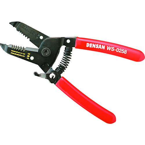 特長 ●よくむけ、よく切れます。（カッター付） 用途 ●作業工具。 仕様 ●全長(mm)：154 ●適用ケーブルサイズ：0.25、0.3、0.4、0.5、0.65、0.8(mmφ)　30、28、26、24、22、20(AWG) 質量・質量単位 ●115.0g 【メーカー名】ジェフコム（株） 【メーカー品番】WS-0258