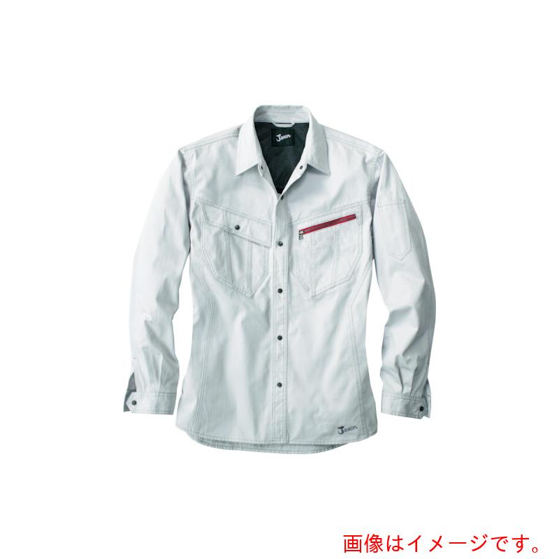 自重堂 Jawin ナガソデシャツ ELサイズ シルバー 【品番:51904-036-EL】