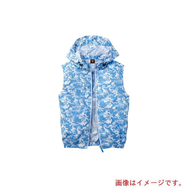 特長 ●トレンドを掴んだカモフラ柄空調服ベストです。 仕様 ●色：ブルーカモフラ 材質 ●高密度タフタ：ポリエステル100％ 質量・質量単位 ●98.0g 【メーカー名】（株）自重堂 【メーカー品番】74190-167-M