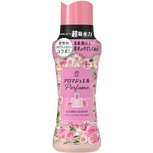 P＆Gジャパン　柔軟剤　レノア　アロマジュエル　Perfume　香り付けビーズ　ブルーミングブロッサムの香り　本体　420ml　【品番：434675】