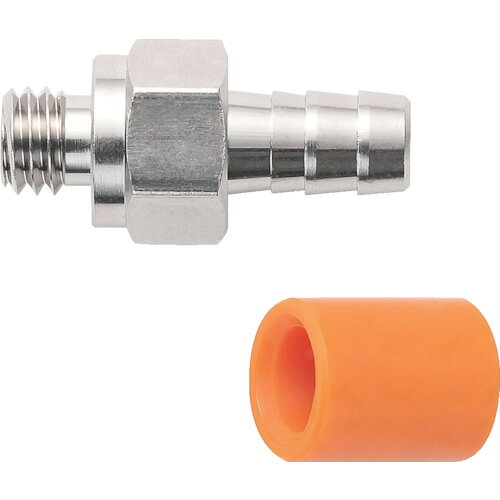 【メール便対応】潤工社（Junkosha）　ハンディタッチ継手　ニップル　4×2．5mm　　1／8　【品番：BN-4X2.5-PT1/8-BSN】