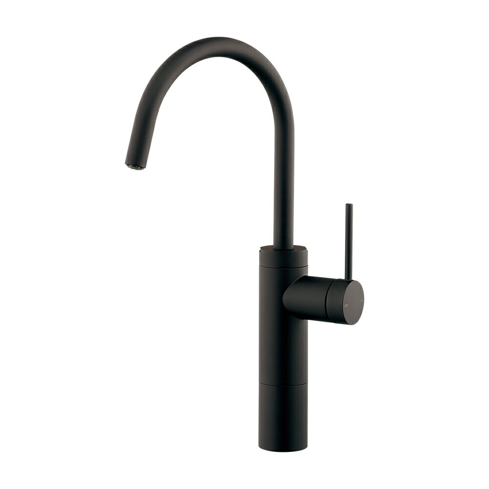 カクダイ　VARUNA シングルレバー混合栓（トール）　マットブラック　【品番：183-309-D】