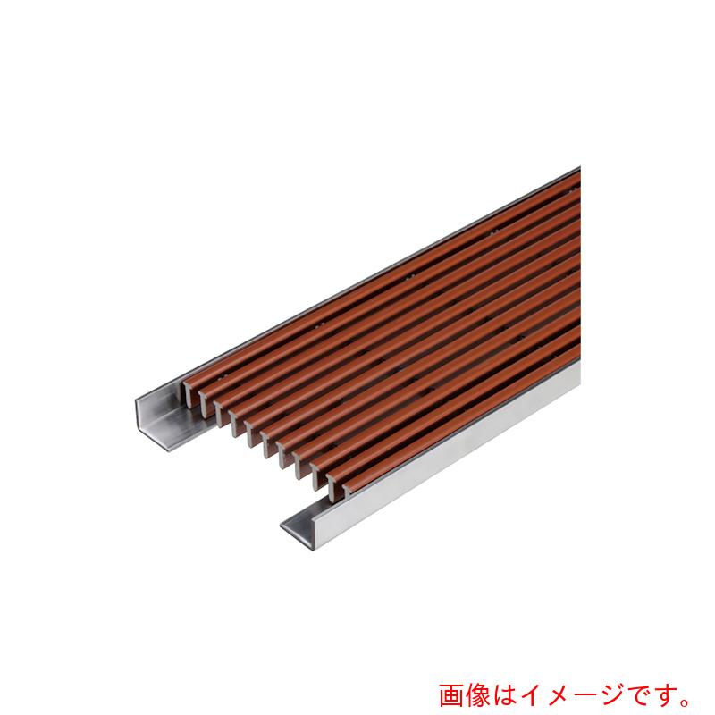 カネソウ（KANESO）　樹脂製グレーチング　縦目タイプ　屋内用　把手なし　ブラウン　【品番：PV-A-12520-BROWN-TOTTENASHI】