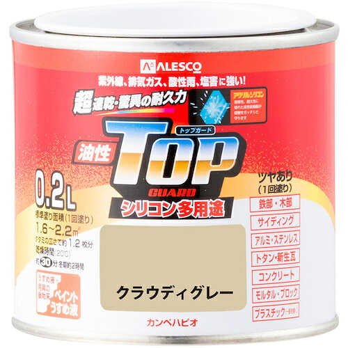 Paint - カンペハピオ（Kanpe Hapio）　油性トップガード　クラウディグレー　0．2L　【品番：00017640681002】