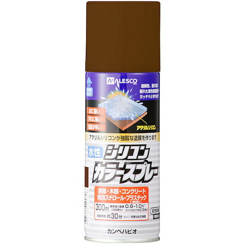 カンペハピオ（Kanpe Hapio）　水性シリコンカラースプレー　ブラウン　300ML　【24個】　【品番：00507654052300】