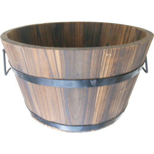 加藤伝蔵商店伝蔵焼杉プランター浅型φ31