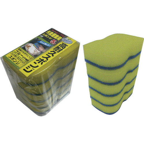 キクロン　キクロンプロ外食産業用スポンジ　イエロー　（5個入）　【品番：S-102】
