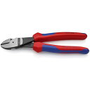 KNIPREX 強力型ニッパー 12°オフセット型 コンフォートハンドル 200mm 【品番:7422-200】