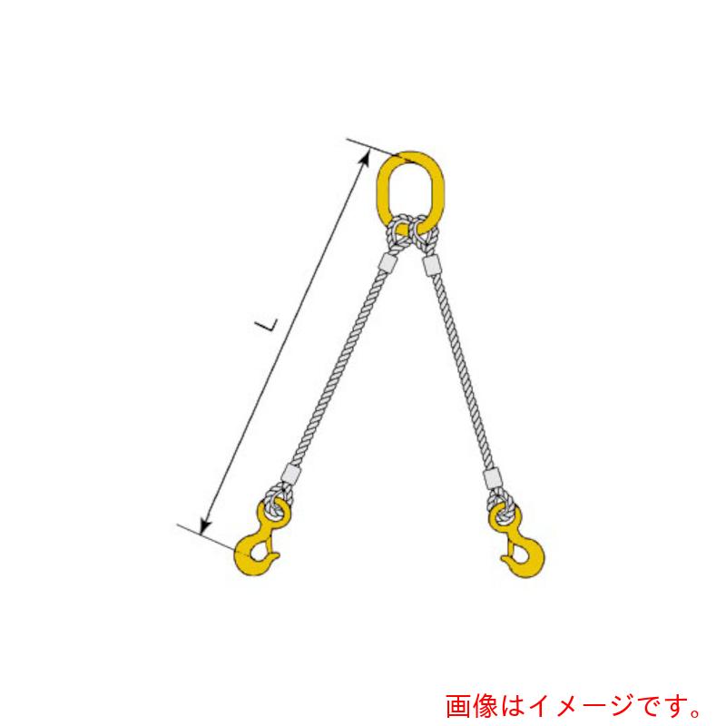 コンドーテック　2点吊JISロック止ワイヤ　φ16×8M　HTL・HMM　【品番：05222KMTL168】□