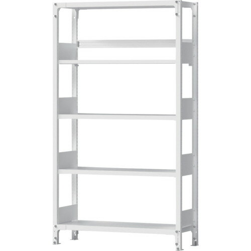 【別途送料あり】金剛（KONGO）　書架RKU　基本　D340天地5段　傾斜1段付　ホワイト　【品番：RKU35134..