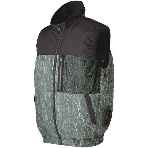 特長 ●車両運転時にファンと背もたれがあたらないサイドファン仕様です。 ●背中内側に保冷剤を収納できるポケットも装備して快適さもアップします。 仕様 ●色：グレー ●着丈(cm)：64 ●胸囲(cm)：114 ●肩幅(cm)：43 ●サイズ(mm)：S ●サイドファン仕様 材質 ●ポリエステル100%（タフタ） 質量・質量単位 ●180.0g 【メーカー名】クロダルマ（株） 【メーカー品番】26883-42-S