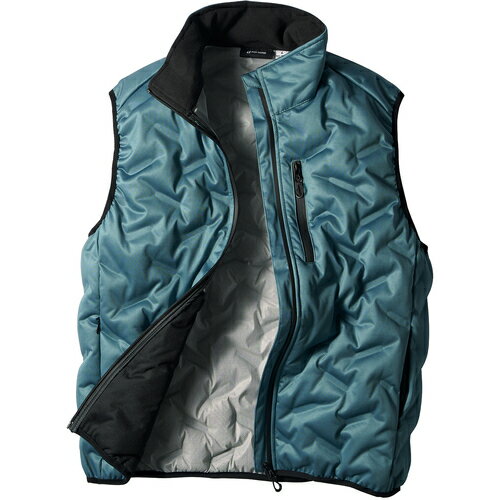 クロダルマ　シームレスストレッチ防寒ベスト　ターコイズブルー　S　【品番：54376-17-S】