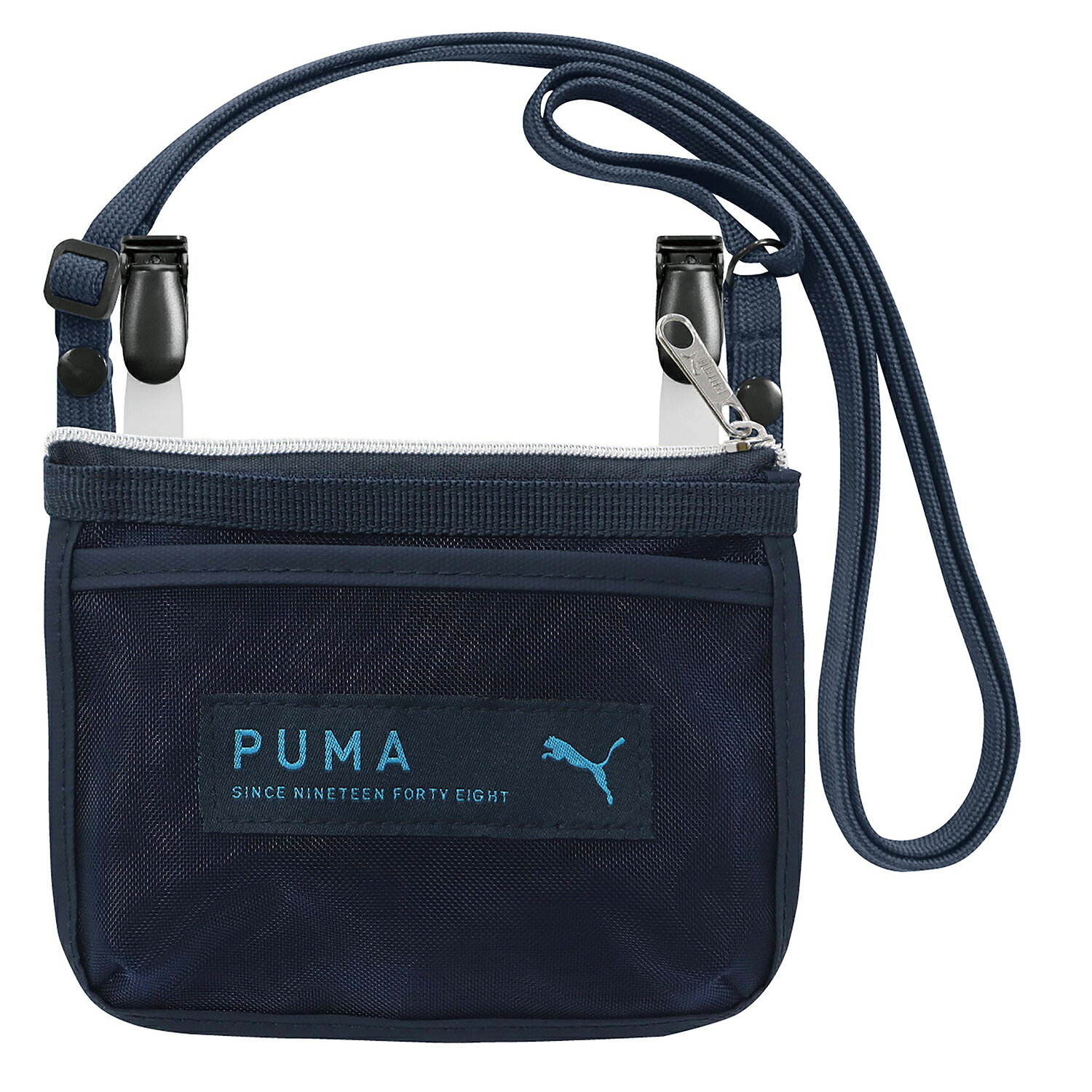 【メール便対応】クツワ　PUMA　メッシュポケットポーチ　ネイビー　【品番：PM387NB】