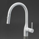KVK シングルシャワー付混合栓(eレバー) マットホワイト 【品番:KM6061ECM4】(4)