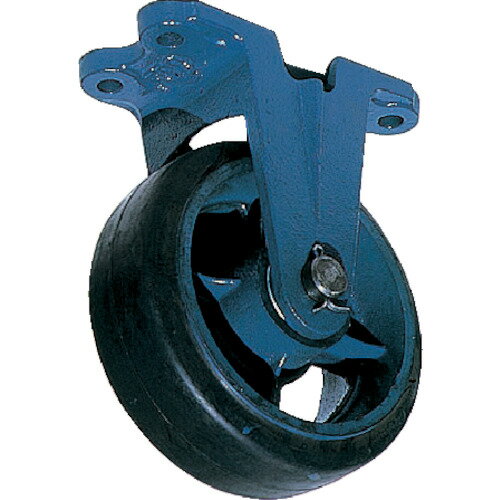 京町産業車輌（KYOMACHI）　鋳物製金具付ゴム車輪（幅広）　200Ф×65　【品番：AHU-200X65】