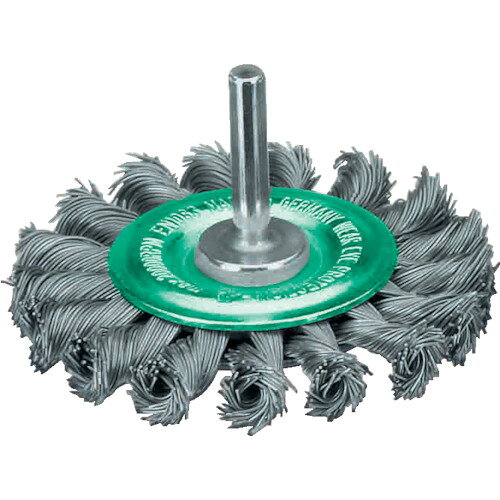 LESSMANN　軸付ホイルブラシ　Φ75　ステンレス線　0．5　【品番：417398】