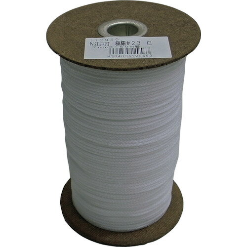 【別途送料あり】まつうら工業　極細ナイロン江戸打ちひも　約2mmΦ×150m　白　ボビン巻　【品番：NRED2-WH】