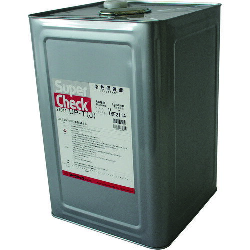 【別途送料あり】マークテック（MARKTEC）　スーパーチェック　浸透液　UP−T（J）　18L缶　【品番：C002-0021011】