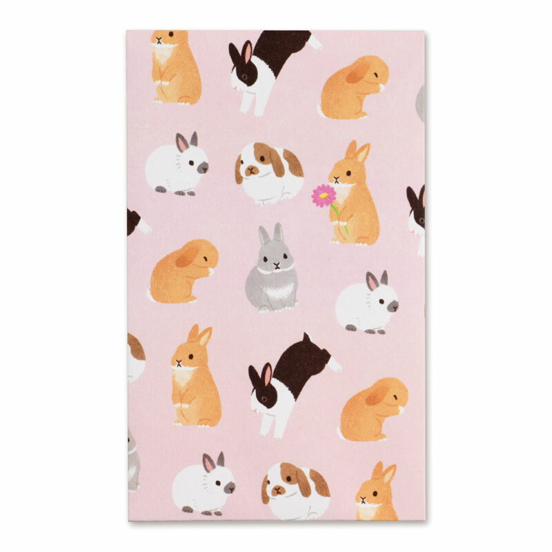 【在庫処分】【メール便対応】マルアイ（〇愛）　どうぶつ ぽち袋 ウサギピンク　【品番：ノ-ドウ31P】