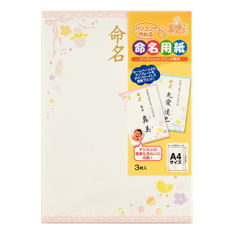 マルアイ(〇愛) IJ命名用紙 A4 ピンク 【品番:GP-メ11】