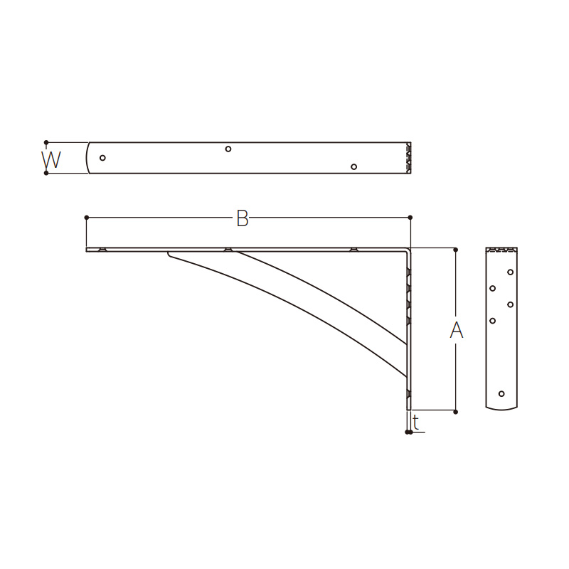 MARUKI　鉄 パワー棚受 150×300　ホワイト　【品番：N-475】