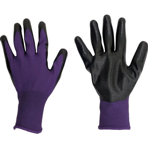 【別途送料あり】丸和ケミカル ニトリルコート背抜き手袋(スマホ対応) Mサイズ 【品番:744-M】