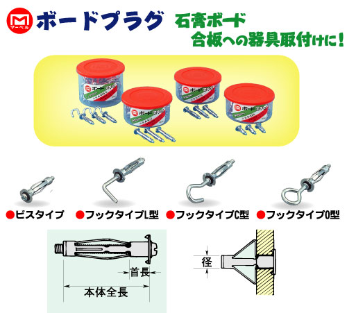 マーベル　ボードプラグ（ビスタイプ）　【品番：A-416】