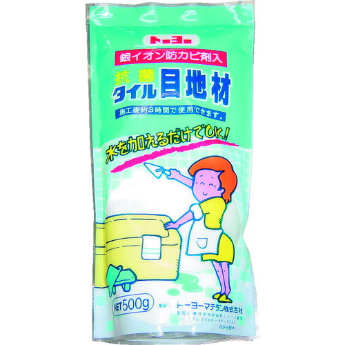 トーヨーマテラン（Matelan） S抗菌タイル目地材 白 0．5kg （1個入） 【品番：NO5123】