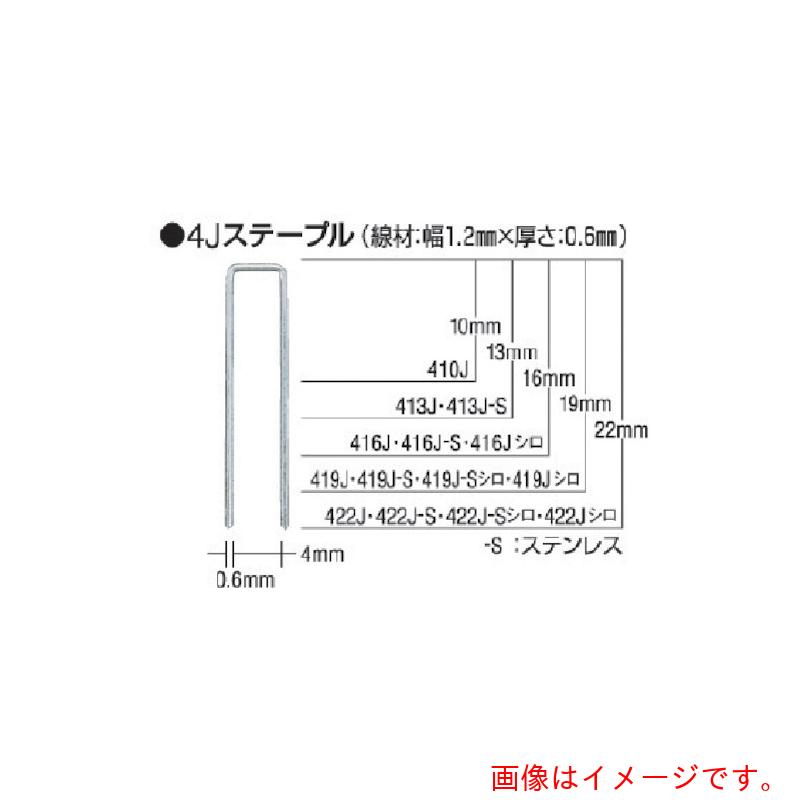 マックス　MAX　タッカ用ステンレスステープル　肩幅4mm　長さ10mm　5000本入り　【品番：410J-S】