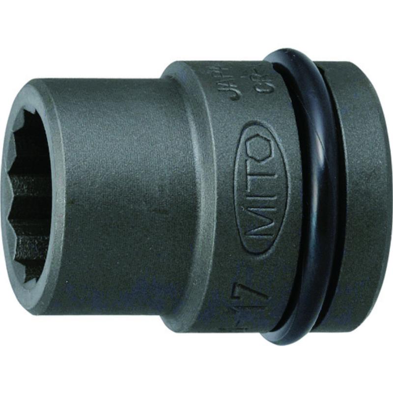 水戸工機　ミトロイ　1/2（12.7mm） インパクトレンチ用 ソケット スタンダードタイプ 12角 17mm　【品番：P4M-17】