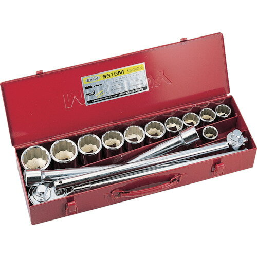 水戸工機　ミトロイ　3/4（19.0mm） ソケットレンチセット スタンダードタイプ 11コマ 16点　【品番：S616M】