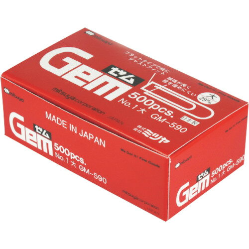 Gem Clip - ミツヤ（mitsuya）　ゼムクリップ大　500本　【品番：GM-590】