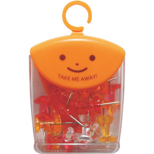 特長 ●収納便利なスライド式で可愛くおしゃれなPOPカラーケース入のピンシリーズです。 仕様 ●色：クリアフルーツカラー3色アソート ●寸法(mm)：針長10 ●包装：フック付ケース（蓋：PP　容器PS） ●入数：約20本 材質 ●PS樹脂、鋼線 質量・質量単位 ●10.8g 【メーカー名】（株）ミツヤ 【メーカー品番】TM-3-F