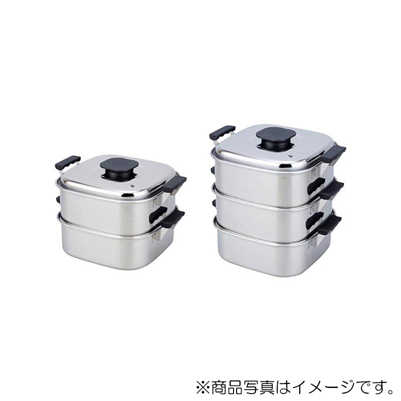 エムテートリマツ PE18-0角型蒸器 3段29cm 【品番：033006008】