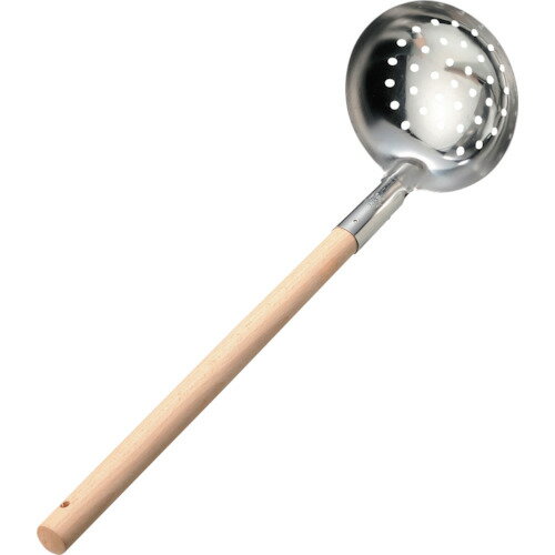 エムテートリマツ　リス　18−0木柄レードル　穴明　【品番：042022002】