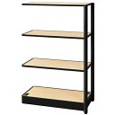 ナイキ(NAIKI) シェルフラック(連結型) メレム MU型/天板:シルクウッド 本体:サテンブラック/W925×H1393 【品番:MU-0914R-SBS】