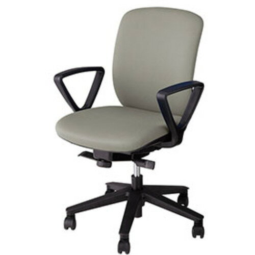 【別途送料あり】ナイキ（NAIKI）　ワークチェアー　ヴィアーレ　VE型／背座：グレー／布張り／肘付　【品番：VE511F-GL】(3)