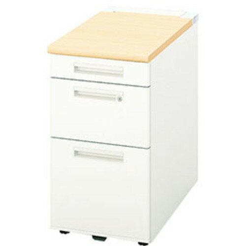 ナイキ（NAIKI）　脇デスク　XEHH型／天板：シルクウッド　本体：クリアーホワイト／W400×D700×H720　【品番：XEHH047B-WS】