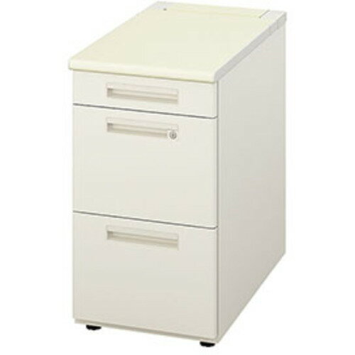 【別途送料あり】ナイキ（NAIKI）　脇デスク（ロングストローク）　XEHH型／天板：ホワイト　本体：クリアーホワイト／W400×D700×H720　【品番：XEHH047H-WH】(3)