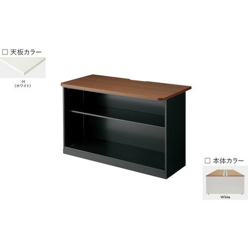 【法人限定】ナイキ（NAIKI）　エンドキャビネット　MF型　メラミン化粧板　W1200×D600×H720　本体：白　天板：ホワイト　【品番：CW-1272NEC-WH】