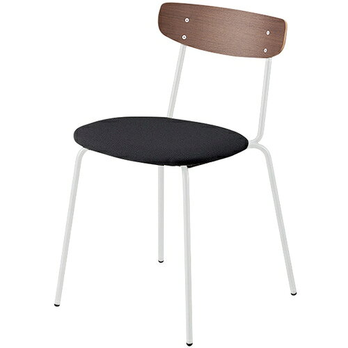 【別途送料あり】ナイキ（NAIKI）　ミーティングチェアー（4本脚　プルミノ　E395型／合板：ダークウォ..